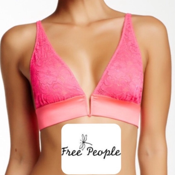 Free People Other - Free People Lace V Wire Bra